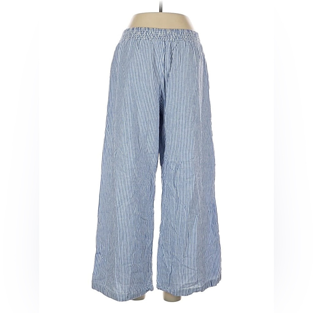 beachlunchlounge Blue Striped Wide Leg Pants